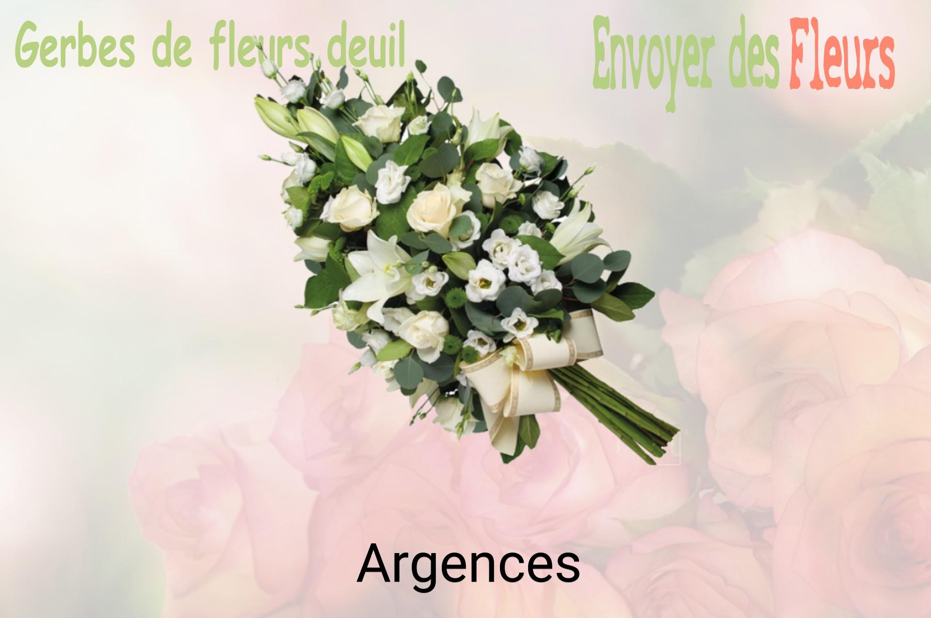 Gerbe de fleurs de deuil livrée à Argences
